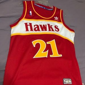 100% authentic Adidas Dominique Wilkins Jersey.